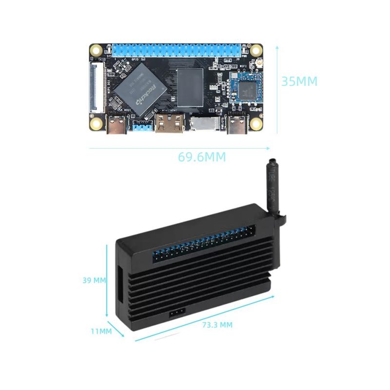 Laki ng bulsa RK3566 Single Board Computer na may functionality ng WiFi